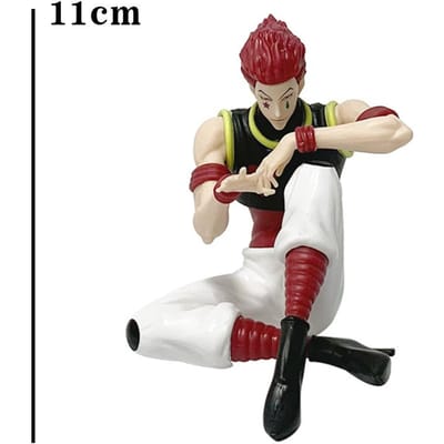 Direct leverbaar Nieuwe Hunter x Hunter Hisoka Figuur - 2 Stijlen Zittende Houding Verzamelaar Model, Anime Figuurtje Speelgoed Cadeau voor Jongens beige