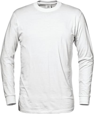 SIR SAFETY SIRFLEX Lange mouw Werk T-shirt HEREN Wit - 100% Katoen - 160 g/m² - Elastische Boorden
