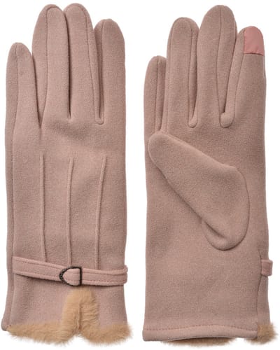Clayre & Eef Handschoenen Winter 9x23 cm Roze Polyester