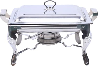 Warmhoudplaat - L Rechthoekige Chafing Dish Set - Roestvrij Staal - Voedselwarmer voor Feesten & Buffetten