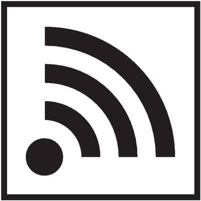 WiFi WLAN sticker, wit zwart 150 x 150 mm