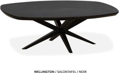 Maxfurn - Ovale salontafel | Zeer krasvast met verjongde rand| Kleur: Noir