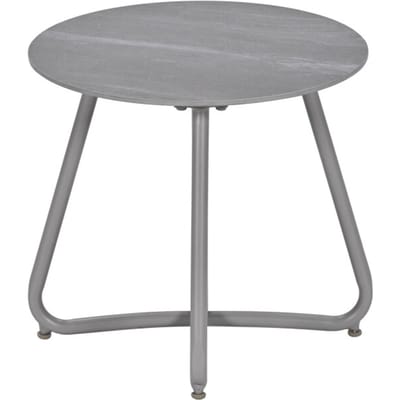 Garden Impressions Vento bijzettafel tuin - Ø45 cm taupe - aluminium/Centostone