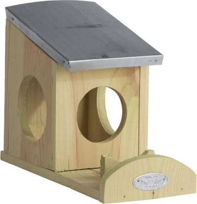 Houten voederhuisje - voor Eekhoorns - 24 x 12 x 18 cm