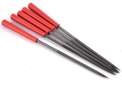 Ronde Rasp Set - Diamantvijlen - Metaal Bewerken - Hoge Precisie - 140 x 3 mm - Rood Zilver