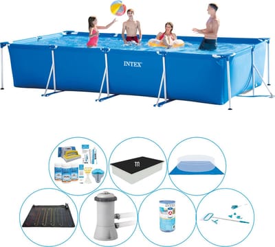 Frame Pool Rechthoekig 450x220x84 cm - Alles in 1 Zwembad Set