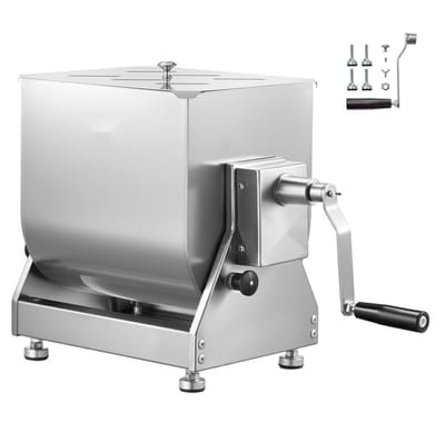 Vleesmenger Handmatig - Worstmenger 80 L - Kantelbak - Reductietandwiel - Max 36,29 kg Vlees - Voor Gehakt