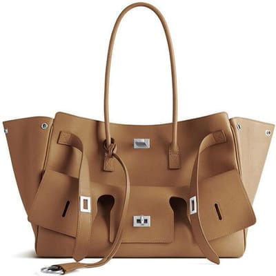 Merk Tote Bag Rodeo Lock Design Dames Tas Hoge Kwaliteit Zacht PU Leer Handtas Grote Capaciteit Opbergtas Forens Schoudertas 37x17x27cm brown