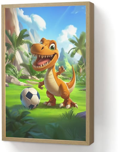 Wandlamp 40x60 cm - Oplaadbaar - Dino - Voetbal - Groen - Wandlampen binnen woonkamer - Slaapkamer lamp - Decoratieve nachtlamp - Vloerlamp draadloos