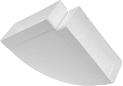 Horizontale Rechthoekige Kanaalboog 220 x 90 mm - 90° Hoek voor Ventilatie, Verwarming en Koeling