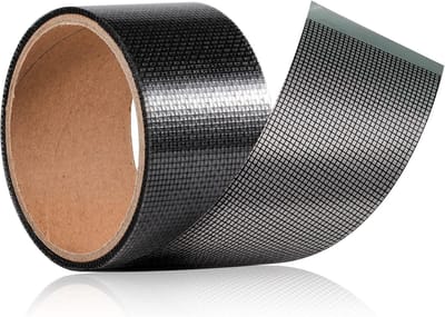 Hor Reparatie Tape - Raamhor - Zelfreparerend klamboe - Tape - Sterk zelfklevend klamboe - Reparatietape voor klamboes - Waterdichte glasvezelbekleding - Afscheurbaar hor (5 cm x 2 m, zwart)