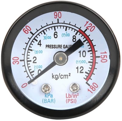 Dailygoods- Drukmeter Hoge Betrouwbaarheid - Luchtcompressor - Schroefcompressor/Zuigercompressor - Eenvoudig te Installeren - Lange Levensduur - Handig om te Lezen - Manometer