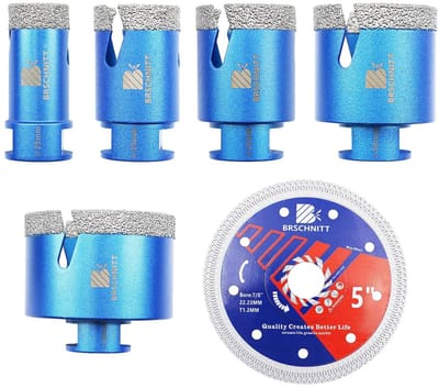 Diamant Tegelboor Set 25-68MM en Doorslijpschijf voor Porselein, Keramiek, Graniet