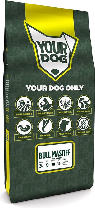 Yourdog Bull mastiff Rasspecifiek Adult Hondenvoer 12kg | Hondenbrokken
