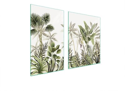 TMK ArtDeko - Snijplank - 100x52 cm - Gehard Glas - Motief: Bladeren