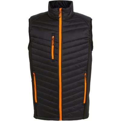 Regatta Heren Navigate Gewatteerd Hybride Gilet (Zwart/Oranje Pop)