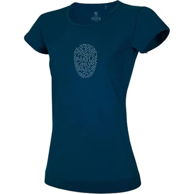 Ocun Fingerprint T-shirt Met Korte Mouwen Blauw M Vrouw