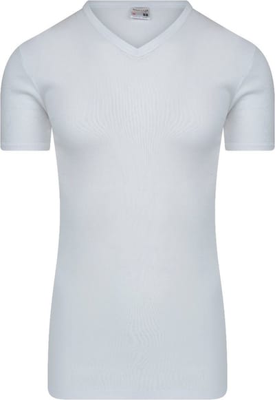 Beeren T-Shirt - V- Hals - Wit - Extra Lang - M
