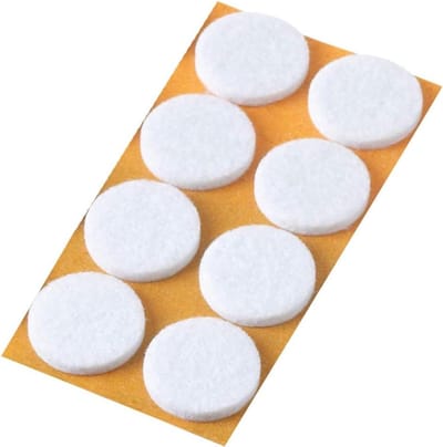 Viltglijders Meubels - Stoelpootdoppen Vloerbeschermers - Meubels Verplaatsen - Zelfklevend Geluiddempend - 28 mm Wit