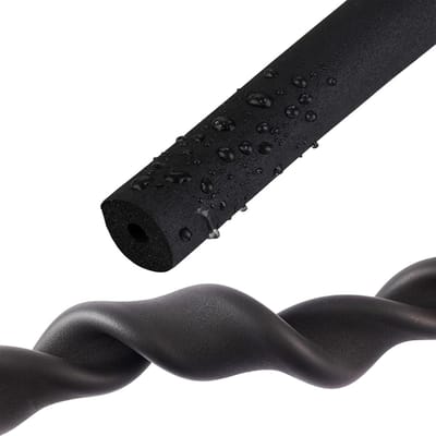 Isolatiebuis Schuim - Flexibele Isolatie - Winterberegening Buiten - Brandwerend Zelfdovend - ID16mm T9mm 2m - Zwart