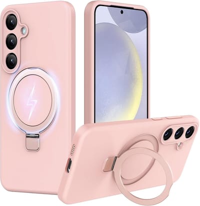 Hoesje Geschikt voor Samsung S26 Plus hoesje zacht siliconen Licht Roze - Liquid Backcover ring hoesje Geschikt voor Magsafe hoesje