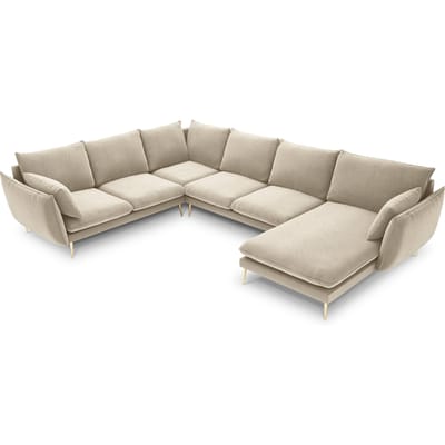 7-zitshoekbank Elio links velvet | Milo Casa