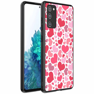 Geschikt voor Samsung Galaxy S20 FE Telefoonhoesje met Hartjes Print - Hearts Design TPU Backcover Case - Kinder Hoesje met Hartjes Design - Smartphonica geschikt voor Samsung Galaxy S20 FE
