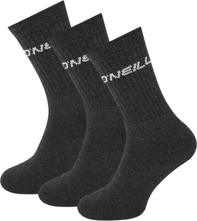 O’Neill Sportsokken Unisex 3-Pack Zwart - Maat 35-38