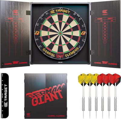 Dartbord en Kast Set met 2 Sets Steel Tip Darts en Accessoires