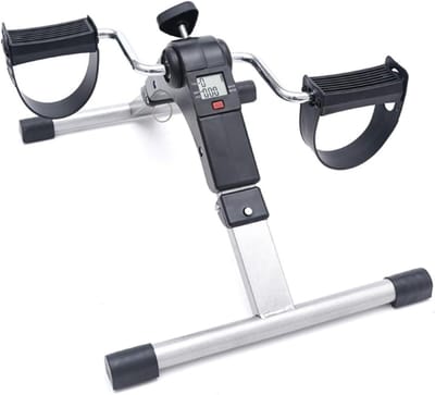 Mini Hometrainer - Onder Desk Fiets - Armen Benen Trainen - Verstelbare Weerstand - 38 x 17.5 cm - Zwart