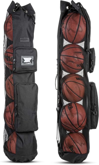 Sporttas Ballen - Sportuitrusting Drager - Sportspullen Vervoeren - Extra Grote Capaciteit - Voor 5 Ballen - Zwart