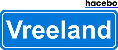Hacebo - Plaatsnaam Sticker - 29x10 CM - Vreeland sticker - Verkeersborden sticker - grappige cadeaus - Vreeland
