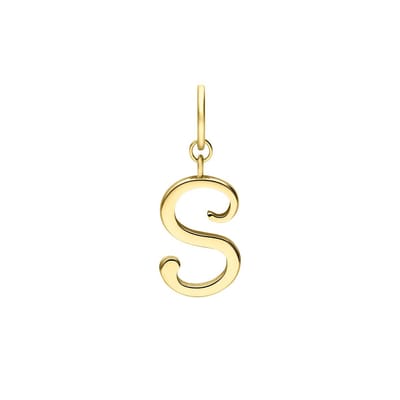 Lucardi Dames Stainless steel goldplated letterhanger voor dames - Hanger - Staal - Goudkleurig