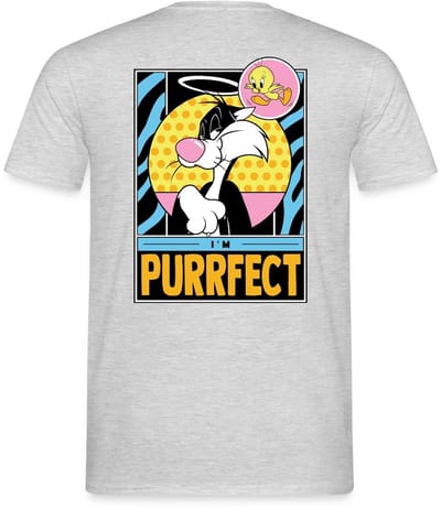 Looney Tunes Sylvester I'm Purrfect Grappig Design T-Shirt Heren