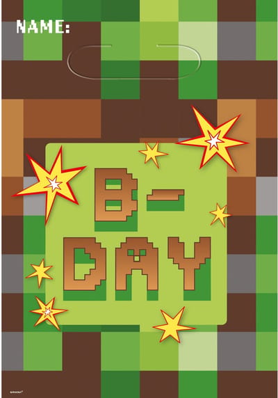 Amscan Feestzakjes Minecraft Tnt Party 24 X 16,5 Cm Bruin 8 Stuks