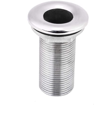 Dailygoods- Borddurchlass 1 1/4 Zoll - Roestvrij Staal 316 - Hoogglans Gepolijst - Corrosiebestendig - Schroefdraad 25/38 mm - Betrouwbaar voor Boten - Doorvoerpunt