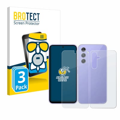 BROTECT - Screenprotector voor Samsung Galaxy A54 5G (Voor+Achter) - Folie Beschermfolie Beschermglas matte 3 Stuks