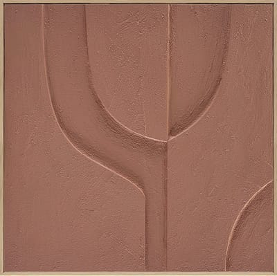 Ter Halle - Schilderij - Wanddecoratie - 3D Art - Mocha Mousse Abstracte Figuren - 80x80cm