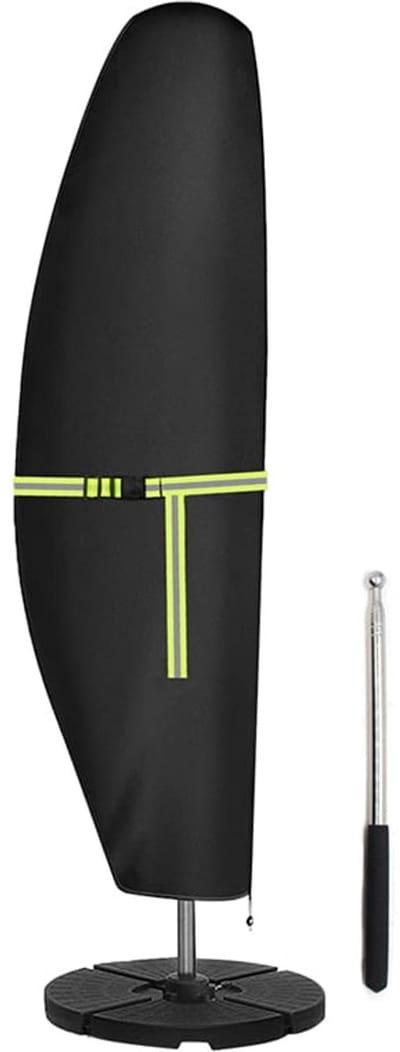 Parasolhoes - UV - bestendig - Outdoor Bescherming - Geschikt voor Zweefparasol & Staande Parasol - Waterdichte Parasolhoes 265 x 40 x 70/50 cm - Sterke PVC Parasol Beschermhoes - Waterdicht