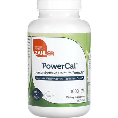 Zahler, PowerCal, Uitgebreide Calciumformule, 1000 mg, 180 tabletten (250 mg per tablet)