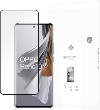 Cazy screenprotector geschikt voor OPPO Reno10 (5G) - Screenprotector Full Cover Gehard Glas