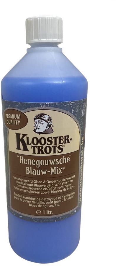 Kloostertrots Henegouwsche Blauw Mix - Reiniger en verzorger speciall voor Belgische Blauwe Hardsteen - Onderhoud vloeren - 2 x 1 L