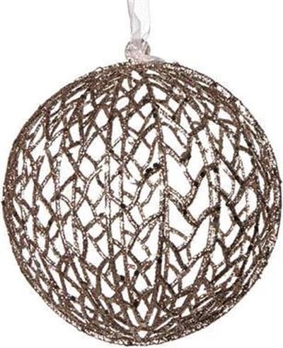 Goodwill Kerstbal Glitter Rosé D15 cm   Voordeelverpakking per 2 stuks