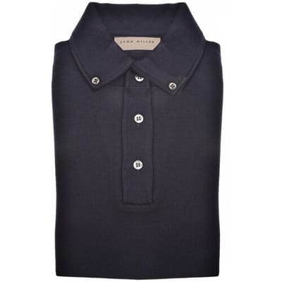 John Miller Trui Merino Button-Down Polo Navy / male