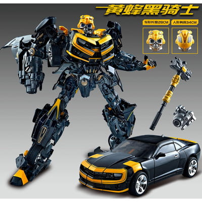 31CM Transformation Optimus Prime Robot Voiture Jouets Camion Tête Armes Métalliques Costume Or Noir Autobots Figurine d'Action Modèle Jouets Cadeau