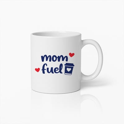 Mom Fuel Mok 330ml – Grappige Koffiebeker Cadeau voor Moeders, Dagelijkse Energie en Liefde