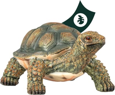 Boeddha beeld tuin - Schildpad - 34 x 23 x 16,5 cm - Kunsthars Tuindecoratie - Weerbestendig en Handbeschilderd