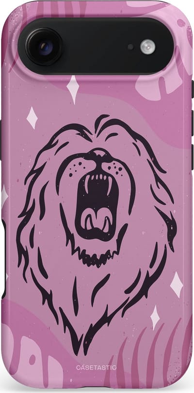 Casetastic hoesje geschikt voor Apple iPhone Air - MagSafe - Dubbellaagse bescherming - Trots en vurig - Fashion Case - Lila Lichtroze Donkergrijs