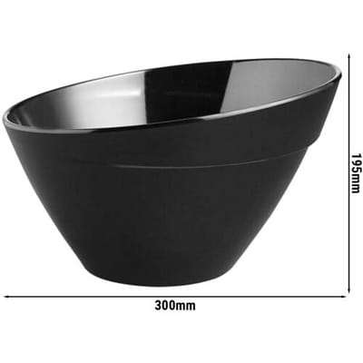 GGM Gastro (6 Stück) Schale - BALANCE - Melamin - 5 Liter - Ø 300mm - Schwarz