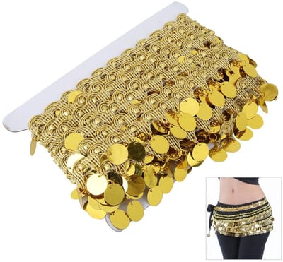 Dailygoods- Heupsjaal met kwasten - Buikdansriem - Handgehaakt - Kunststof/draad - 10 m - Charmant geluid tijdens dansen